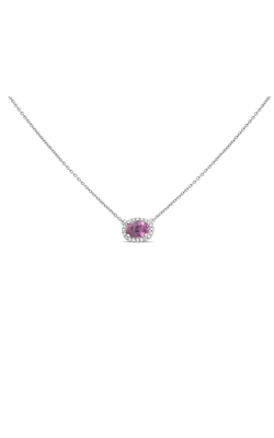 Roman And Jules White Gold Oblong Pink Sapphire Necklace UN1971-13 product image