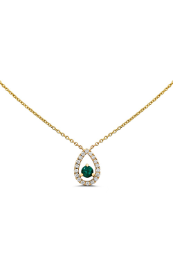 Roman And Jules Rose Gold Emerald & Diamond Necklace UN2061-7 product image