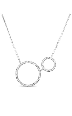 Roman And Jules Double Circle Diamond Pave Necklace EN1026-1 product image