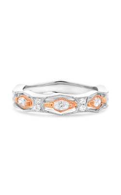 Roman And Jules White & Rose Gold Milgrain Diamond Band NR1072-1 product image