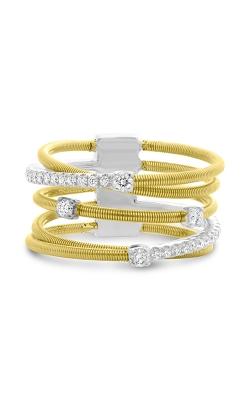 Roman And Jules White & Yellow Gold Overlapping Coil Ring MR738-3 product image