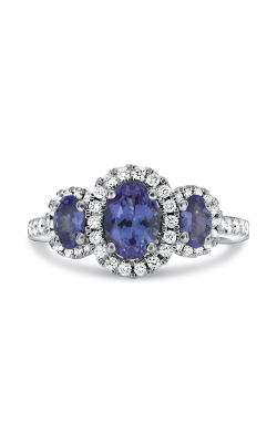 Roman And Jules Nickel Free Triple Tanzanite Halo Ring KR4218WTZ product image