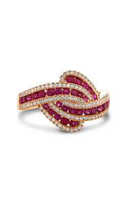 Roman And Jules Rose Gold Ruby & Diamond Twist Ring UR2123-4 product image