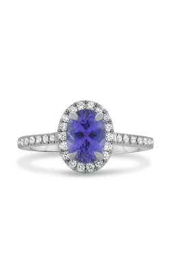 Roman And Jules White Gold Oval Tanzanite Halo Ring KR3648WTZ-2 product image