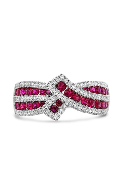 Roman And Jules White Gold Ruby & Diamond Ribbon Ring UR2118-1 product image