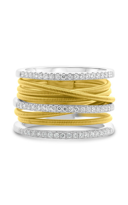 Roman And Jules White & Yellow Gold Stacked Coil Pave Ring MR736-3 product image