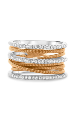 Roman And Jules White & Rose Gold Stacked Coil Pave Ring MR736-4 product image