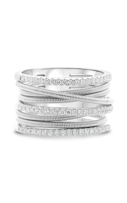 Roman And Jules White Gold Stacked Coil Pave Ring MR736-2 product image