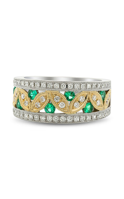 Roman And Jules Emerald & Diamond Milgrain Band KR2286WYEM-2 product image