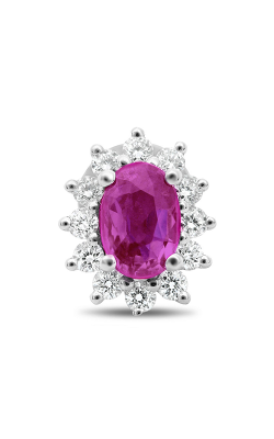 Roman And Jules Oval Pink Sapphire Halo Earrings UE1973-6 product image