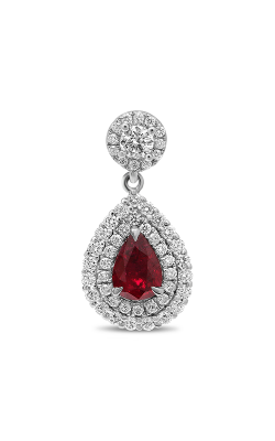 Roman And Jules Double Halo Ruby Drop Earrings ME631-19 product image