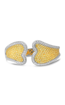 Roman and Jules White & Yellow Diamond Heart Bangle NB893-1 product image