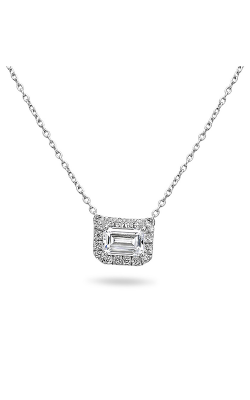 Roman And Jules Pave Diamond Halo Semi Mount Necklace MN807A-1 product image
