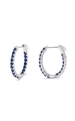 Roman And Jules Blue Sapphire Oval Hoop Earrings ME871-1 product image