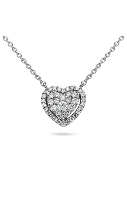 Roman And Jules Heart-Shaped Diamond Halo Pendant Necklace UN1887D-1 product image
