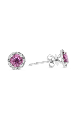 Roman And Jules Round Pink Sapphire Halo Stud Earrings ME583-28 product image