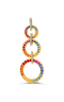Roman And Jules Trio Of Rainbow Sapphire Vertical Open Circles Pendant GP2621-2 product image