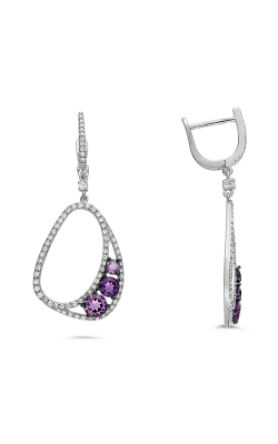 Roman And Jules And Elegant White Gold Amethyst And Diamond Earrings DE1041-1 product image