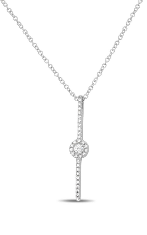 Roman and Jules Diamond Pave Circle Bar Necklace EN1046-1product image