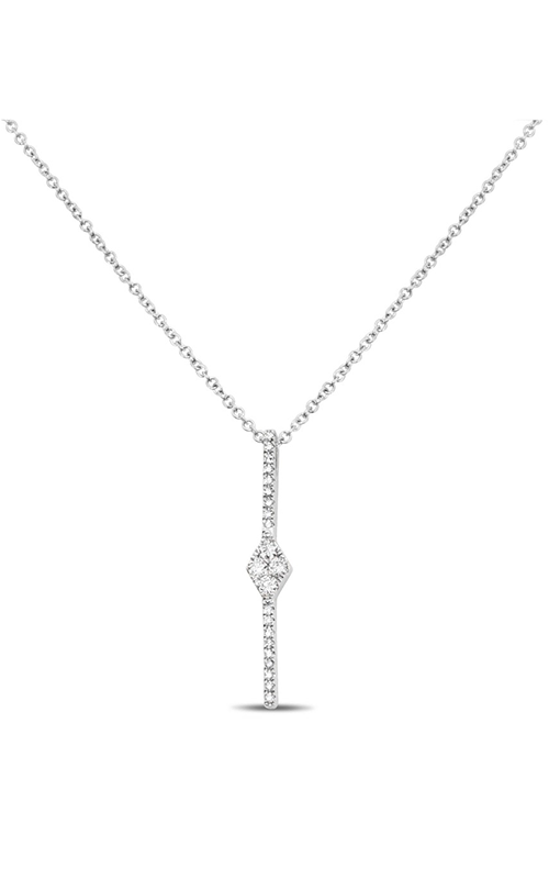 Roman and Jules Diamond Pave Bar Drop Necklace EN1045-1product image