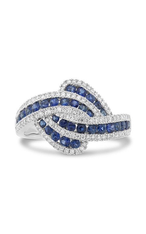 Roman and Jules White Gold Sapphire & Diamond Twist Ring UR2123-2product image