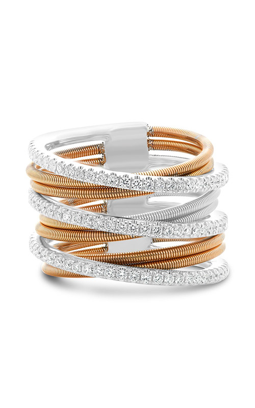 Roman and Jules White & Rose Gold Diamond Pave Coil Ring MR739-4product image