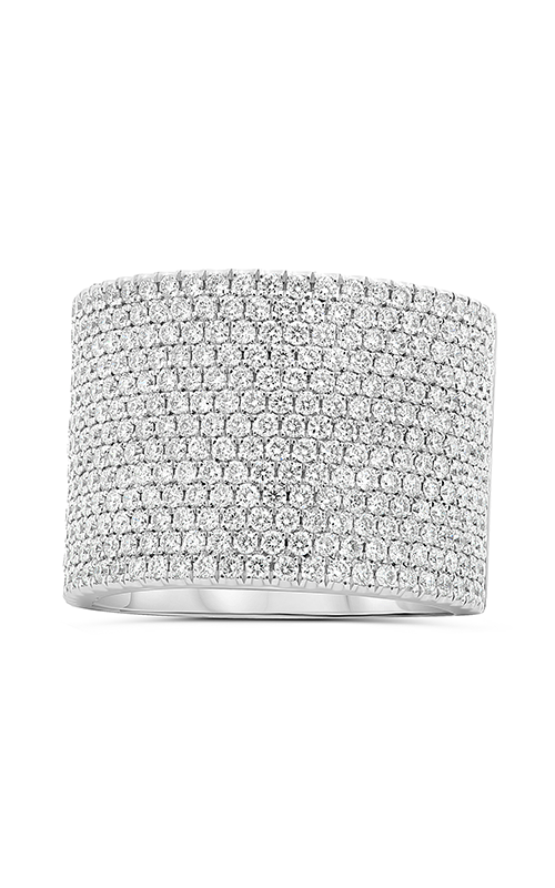 Roman and Jules White Gold Wide Diamond Pave Band KR5945-1product image