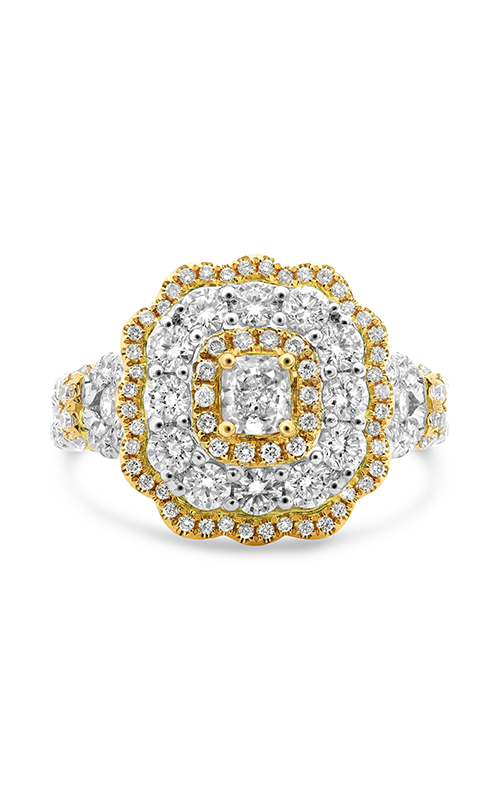 Roman and Jules White & Rose Gold Triple Halo Diamond Ring NR766C-18 Roman and Jules White & Rose Gold Triple Halo Diamond Ring NR766C-18product image