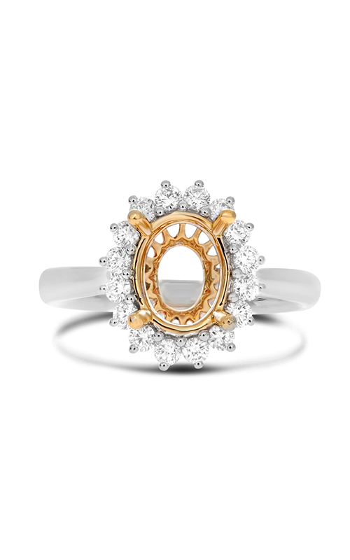 Roman and Jules Two Tone Flowering Halo Engagement Setting MR500-86product image