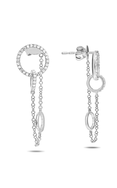 Roman And Jules White Gold Dangling Circle Earrings EE1099-1product image