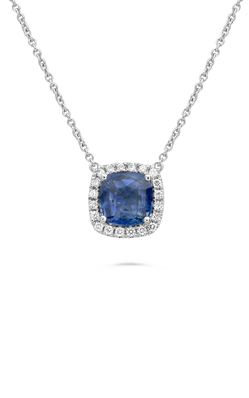 Roman And jules Cushion Cut Sapphire Necklace MN807E-1product image