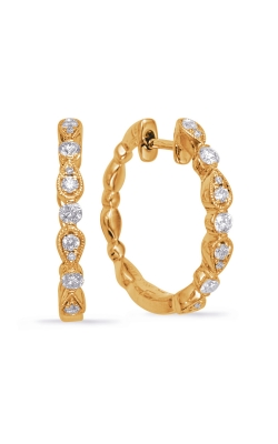 OPJ Signature Hoops Earrings E8005YG product image