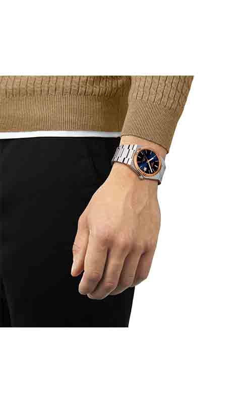 Tissot T-Gold Prx Powermatic 80 Steel & 18K Gold Watch T9314074104100 4