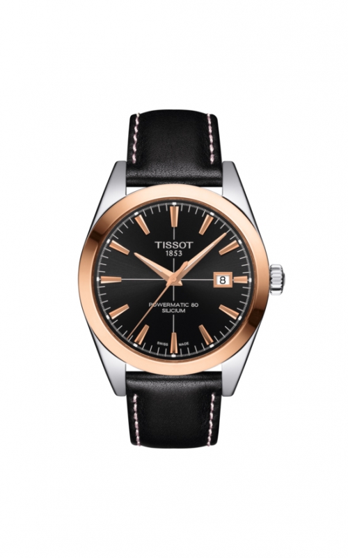 Tissot Gentleman Gold Bezel Watch T9274074605100product image