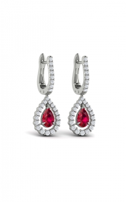Vlora Adella Tear Drop Ruby and Diamond Earrings VER60792R-14WG product image