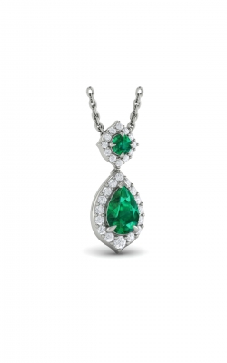 Vlora Adelle Tear Drop Emerald And Diamond Pendant VP60779E-14WG product image