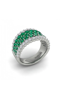 Vlora Adella Diamond and Emerald Multi-Row Statement Fashion Ring VR60683E-14WG product image