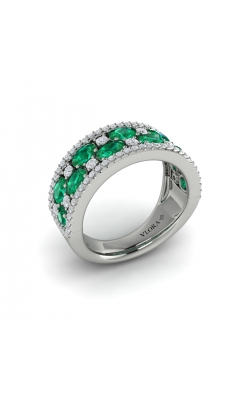 Vlora Adella Multi Diamond and Emerald Statement Fashion Ring VR60786E-14WG product image
