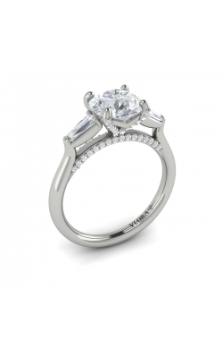 Vlora Three Stone Engagement Ring VST20006-RD15-14WG product image