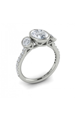 Vlora Three Stone Engagement Ring VST20022-OV15-14WG product image