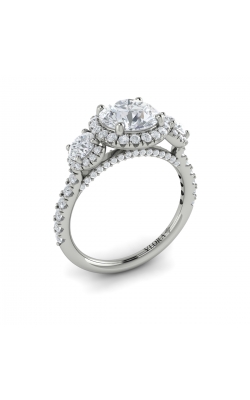 Vlora Three Stone Engagement Ring VST20028-RD15-14WG product image