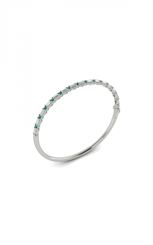 Vlora Adella Diamond Baguette Hinged Bangle VBB60108-14WGproduct image
