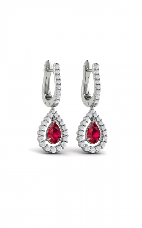 Vlora Adella Tear Drop Ruby and Diamond Earrings VER60792R-14WGproduct image