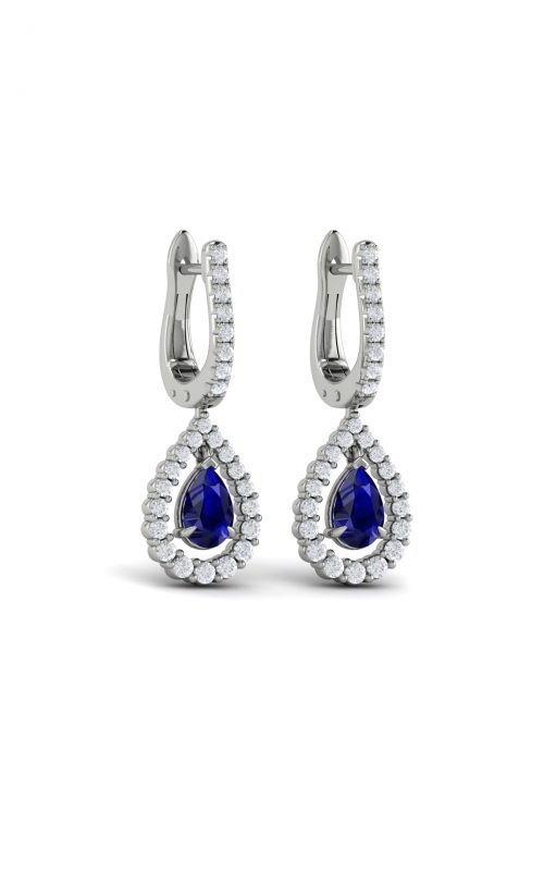 Vlora Adella Tear Drop Sapphire and Diamond Earrings VER60792S-14WGproduct image