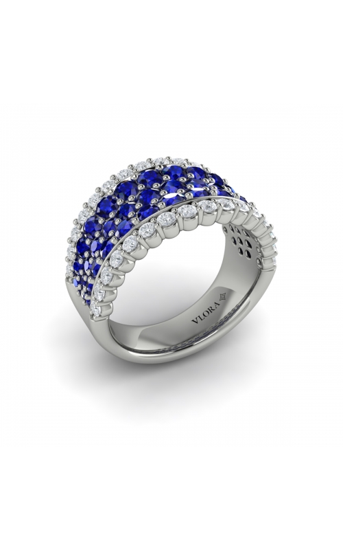 Vlora Adella Diamond and Sapphire Multi-Row Statement Fashion Ring VR60683S-14WGproduct image
