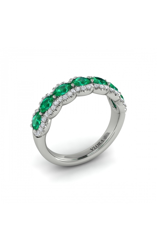 Vlora Adella Diamond and Emerald Statement Fashion Ring VR60985E-14WGproduct image