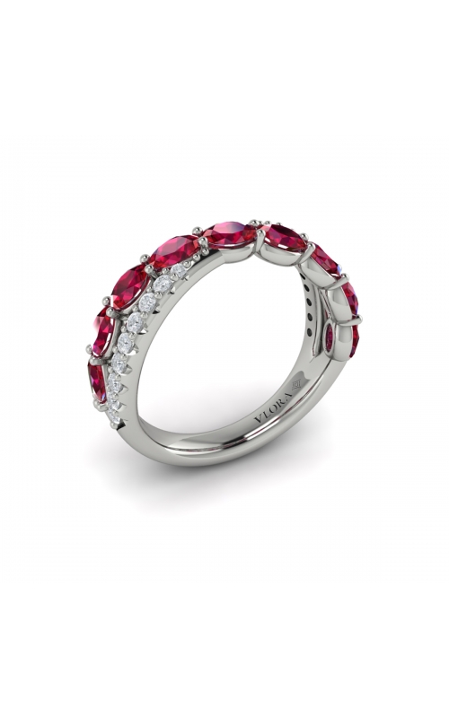 Vlora Adella Multi Diamond and Ruby Twist Statement Fashion Ring VR61007R-14WGproduct image