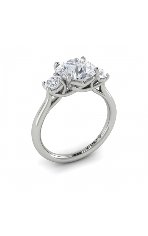 Vlora Three Stone Engagement Ring VST20001-RD20-14WGproduct image