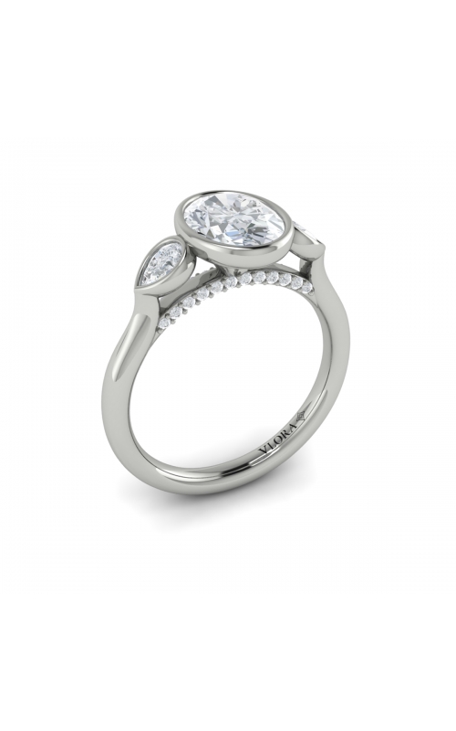 Vlora Three Stone Engagement Ring VST20281-OV15-14WG