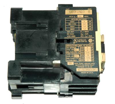 Allen-Bradley 100-A12ND3B-120V label image